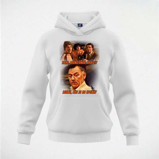 ĆALE MOŽE PIVO duks-kapuljača beli