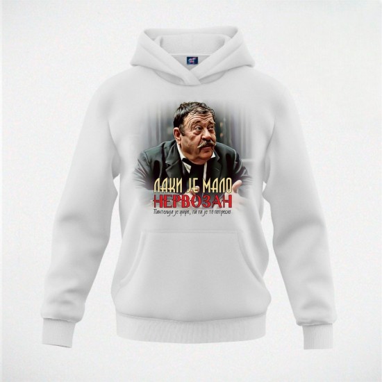 LAKI JE duks-kapuljača beli