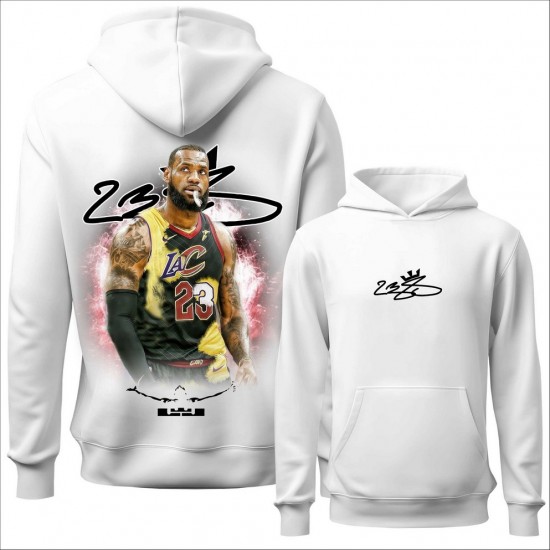 LEBRON JAMES duks-kapuljača-obostrano beli