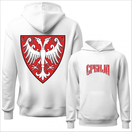 SRBIJA-03 duks-kapuljača-obostrano beli