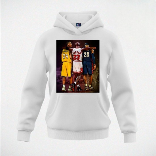 KOBE JORDAN JAMES duks-kapuljača beli