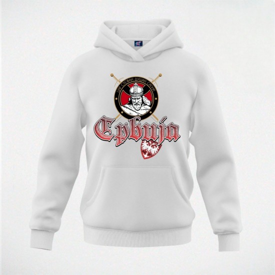 CAR STEFAN DUŠAN SILNI duks-kapuljača beli