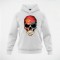 SRBIJA SKULL duks-kapuljača beli