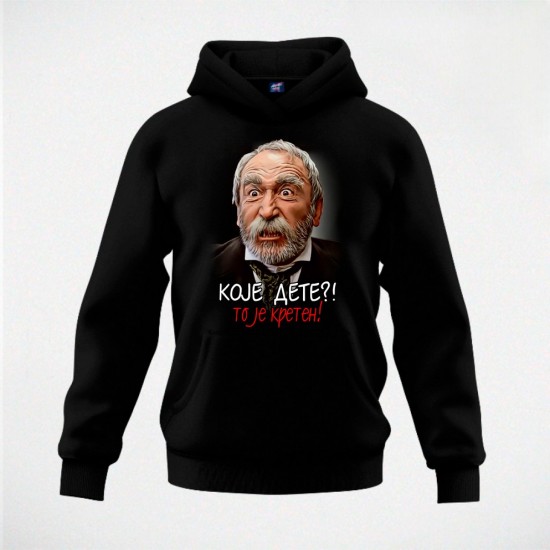 KRETEN duks-kapuljača crni