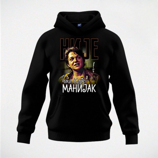 KURE duks-kapuljača crni