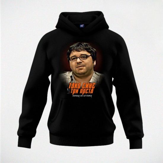 TRI PRSTA duks-kapuljača crni