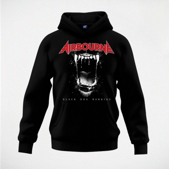 AIRBOURNE-BLACK DOG BARKING duks-kapuljača crni
