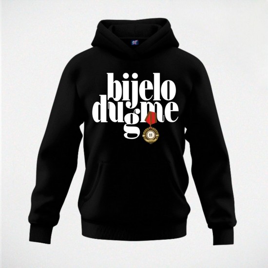 BIJELO DUGME duks-kapuljača crni