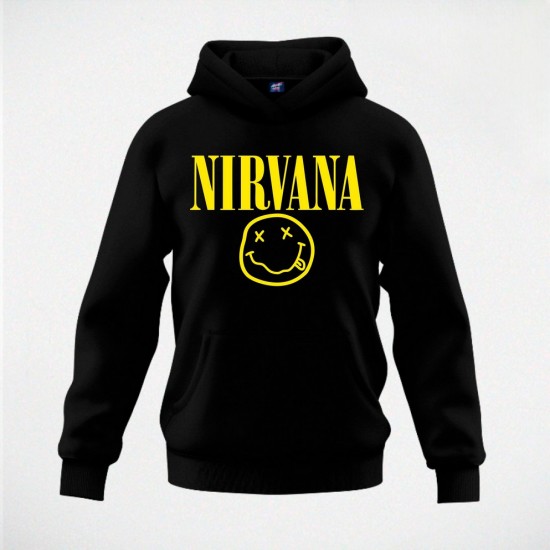 NIRVANA 1 duks-kapuljača crni
