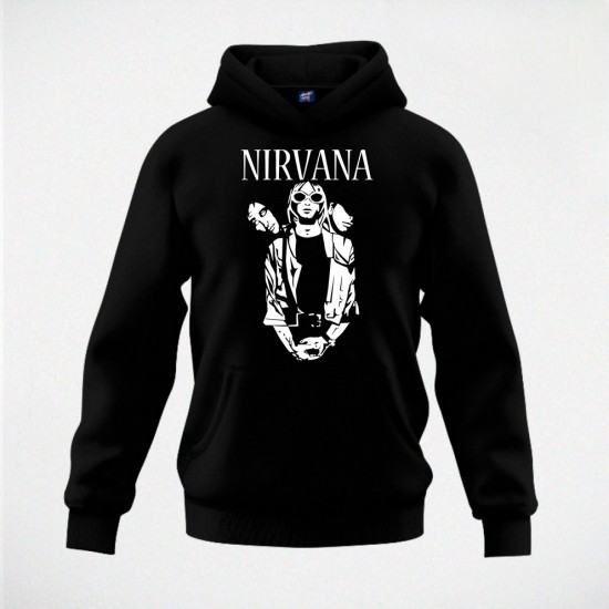 NIRVANA 2 duks-kapuljača crni