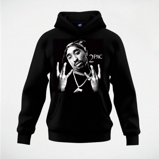 TUPAC 04 duks-kapuljača crni