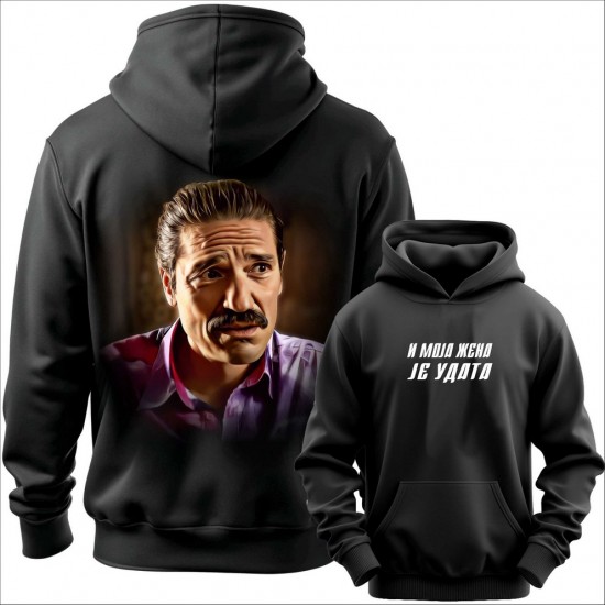 I MOJA ZENA JE UDATA duks-kapuljača-obostrano crni