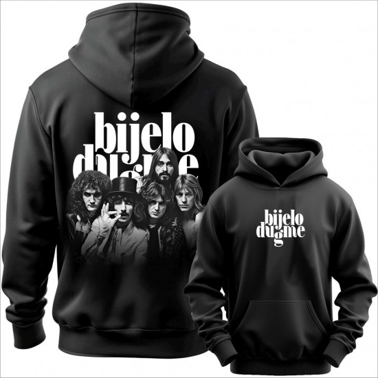 BIJELO DUGME 2 duks-kapuljača-obostrano crni