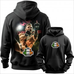 CONOR MC GREGOR 2 duks-kapuljača-obostrano crni