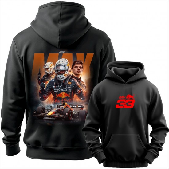 MAX Verstappen 2 duks-kapuljača-obostrano crni