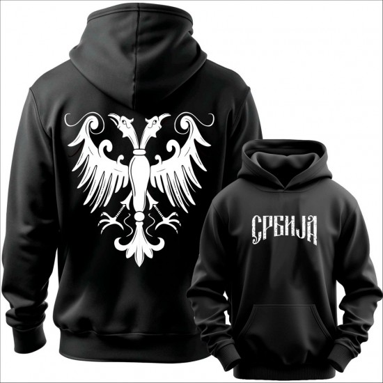 SRBIJA-03 duks-kapuljača-obostrano crni