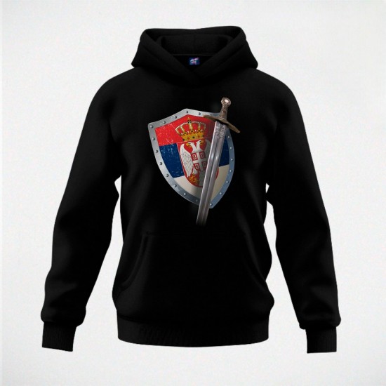 ŠTIT duks-kapuljača crni