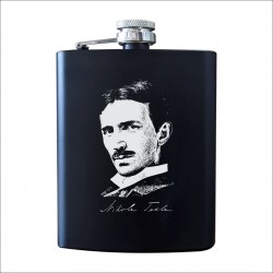 TESLA metalna pljoska crna