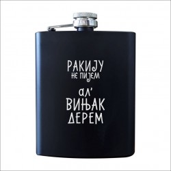 VINJAK DEREM metalna pljoska crna