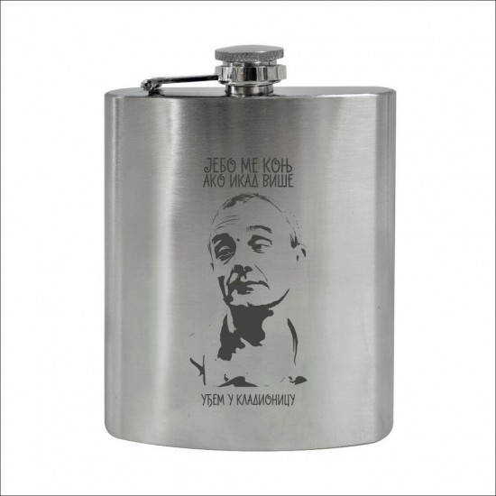 Jebo Me Konj Metalna Pljoska Silver