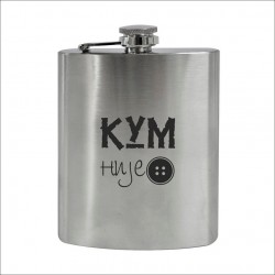 KUM NIJE DUGME metalna pljoska silver