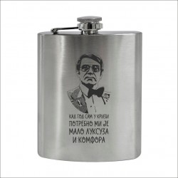 LUKSUZ metalna pljoska silver
