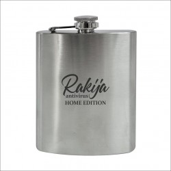 RAKIJA ANTIVIRUS metalna pljoska silver