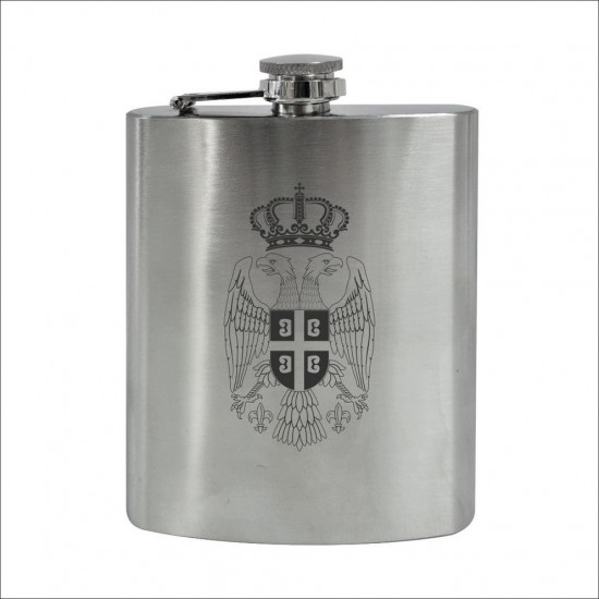 Srbija 1 Metalna Pljoska Silver
