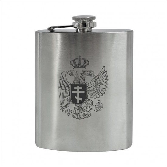 Srbija Rusija Metalna Pljoska Silver