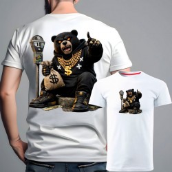 BLACK BEAR muška majica-obostrano-bela