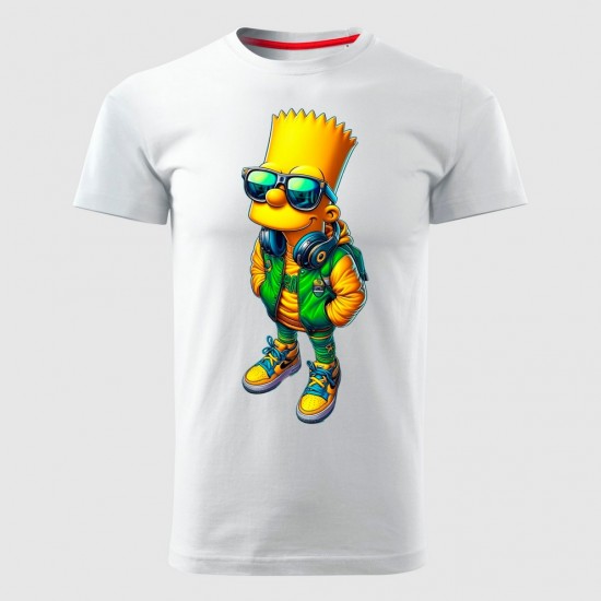 Bart Simpson 2 Muška Majica Bela