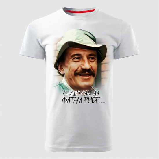 Fatam Ribe Muška Majica Bela