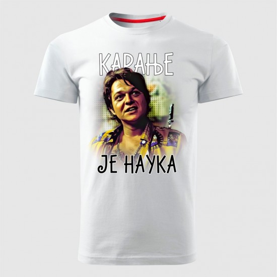 Karanje Je Nauka Muška Majica Bela