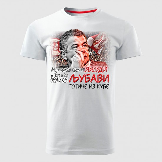 Moja Ljubav Prema Zvezdi Muška Majica Bela