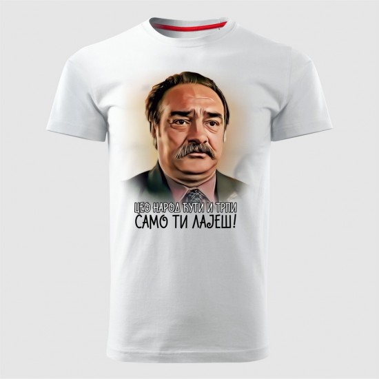 Samo Ti Lajes Muška Majica Bela