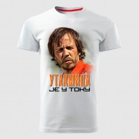 UTAKMICA JE U TOKU muška majica bela