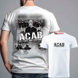 ACAB muška majica-obostrano-bela