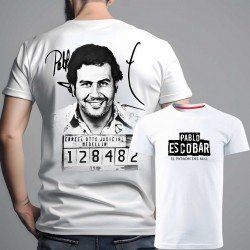 PABLO ESCOBAR muška majica-obostrano-bela
