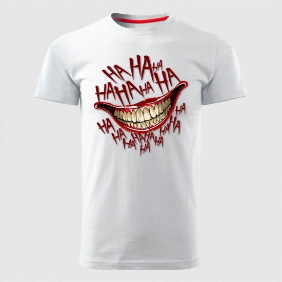Joker Ha Ha 01 Muška Majica Bela