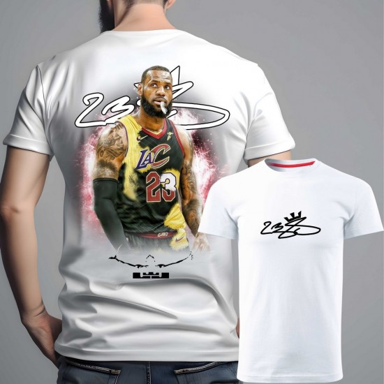 LEBRON JAMES muška majica-obostrano bela
