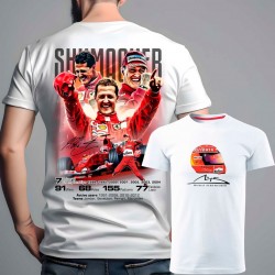 SCHUMACHER 2 muška majica-obostrano bela