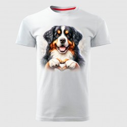 BERNESE MOUNTAIN LOVE muška majica bela