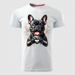 FRANCUSKI BULDOG LOVE muška majica bela