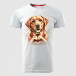 LABRADOR LOVE muška majica bela