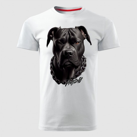 Amstaff Muška Majica Bela