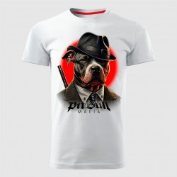 PITBULL MAFIA muška majica bela