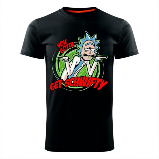 Rick And Morty 03 Muška Majica Crna