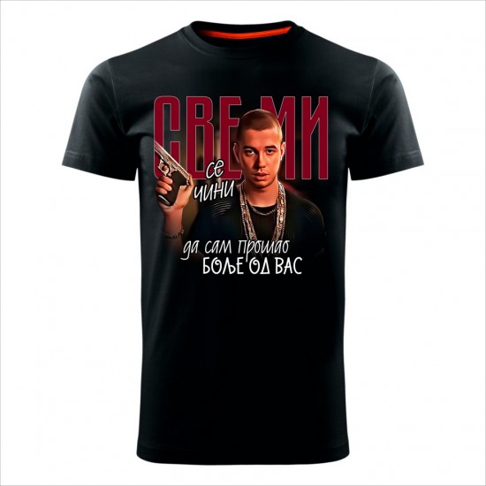 Čini Mi Se Muška Majica Crna - Oversize Veličina 3Xl