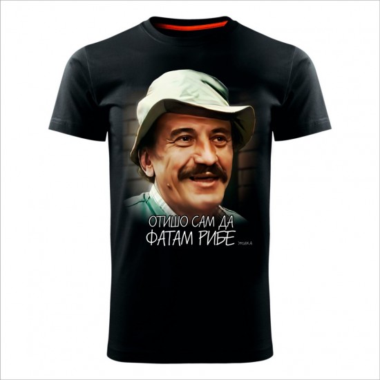 Fatam Ribe Muška Majica Crna