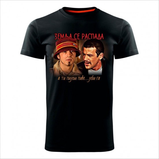 Zemlja Se Raspada Muška Majica Crna